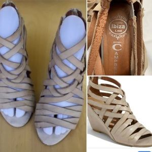 JEFFREY CAMPBELL Ibiza Last Zuma Wedge Sandal sz 9